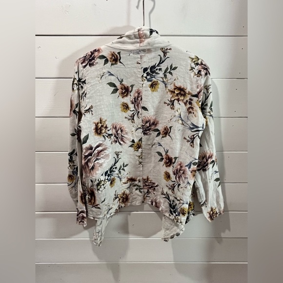 🌺 LUNGO L’ARNO - Linen Floral Jacket - Size S - Picture 8 of 10